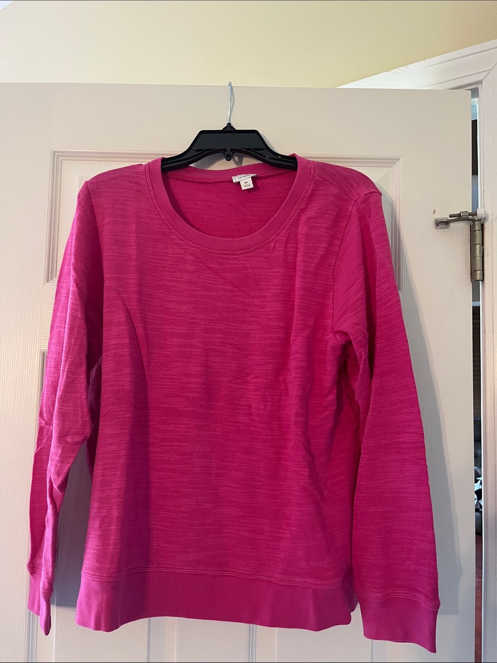 J. Crew Factory Women's Hot Pink Crewneck Sweatshirt